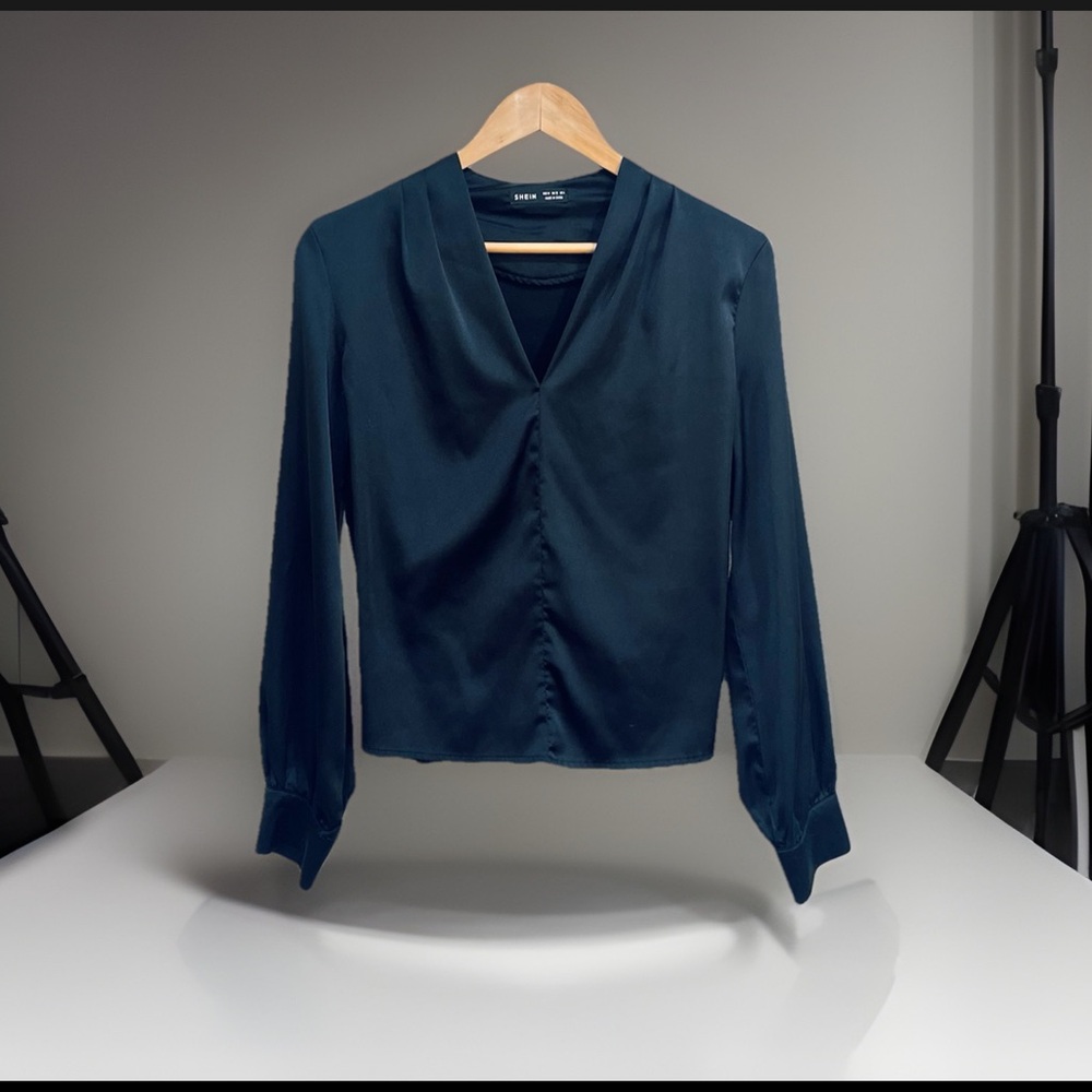 Satin Black Blouse